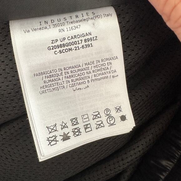 Moncler Grenoble White Heart Print Faux Fur Fuzzy Oversized Hoodie Jacket Large - Picture 11 of 16